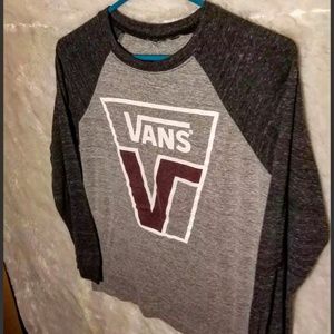 VANS Mens log sleeve t shirt Size S fits M